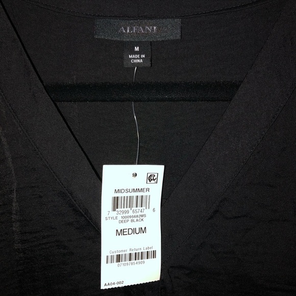 Alfani Black Top Size Medium - Picture 8 of 10